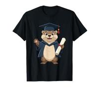 Loutre diplômée avec Chapeau académique T-Shirt