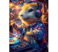Loutre DJ dans la forêt Magique 500 Pieces Casse-tête Adolescent en Carton Épais Haute Densité Difficulté Moyenne Activité Éducative Passe-Temps Cadeau Noël Pas Cher 500 PCS
