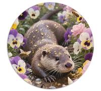Loutre européenne 1000 Pieces Jigsaw Puzzles for Adults Challenging Game Stress Relieving Entertainment Exercise The Memory of The Brain for Adults Gifts 1000pcs (67.5x67.5cm)
