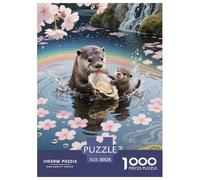 Loutre européenne Puzzles De 1000 Pièces pour Toute La Famille Animaux Classiques Jeu D' Impossible, Décoration D'intérieur 38x26cm/1000pcs