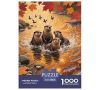 Loutre européenne Puzzles De 1000 Pièces pour Toute La Famille Animaux Classiques Jeu D' Impossible, Le Cadeau Parfait 38x26cm/1000pcs
