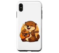 Loutre Jouant de la Guitare Graphique Loutre pour garçons Filles Amateurs de Guitare Coque pour iPhone XS Max