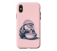 Loutre Mangeant des Ramen, des Nouilles Japonaises Coque pour iPhone X/XS