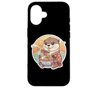Loutre Mignonne Mangeant Ramen Nouilles Amateurs de Soupe gastronomique Japonais Coque pour iPhone 16