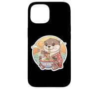 Loutre Mignonne Mangeant Ramen Nouilles Amateurs de Soupe gastronomique Japonais Coque pour iPhone 15