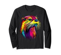 Loutre Motif J'aime la Loutre de Mer Martre Douce Loutre Manche Longue