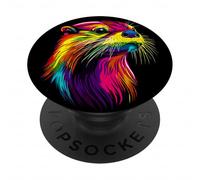 Loutre Motif J'aime la Loutre de Mer Martre Douce Loutre PopSockets PopGrip Adhésif