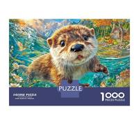 Loutre Puzzle 1000 Pièces, Difficile Puzzles pour Adults Enfant, Jeu De Défi Intellectuel 70x50cm/1000pcs