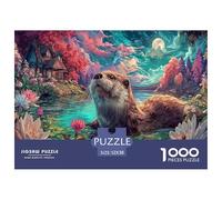 Loutre Puzzle 1000 Pièces - pour Adultes, Faune Sauvage Puzzles Défi Jeux ÉduChatifs, Cadeau Pratique Et Décoration 52x38cm/1000pcs