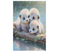Loutre Puzzles Adultes 1000 Pièces en Bois, Jouet De Puzzle De Défi De Cerveau pour des EnfFourmis, D’Intelligence 78×53cm