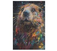 Loutre Puzzles De 1000 Pièces, Puzzle pour Adultes en Bois, Jeu D'adresse Toute La Famille, （78×53cm）