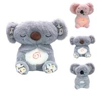 Loutre Qui Respire Koala Qui Respire pour Adulte - Peluche Lumineuse avec Musique Apaisante et Lumière Douce sur Le Ventre, Compagnon de Sommeil Anti-Stress Idéal pour Soulager l'Anxiété 2026