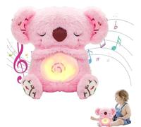 Loutre Qui Respire，ma Loutre Calin Bonne Nuit，Doudou Qui Respire，Peluche Qui Respire，Peluche Veilleuse Bébé Musicale Et Lumineuse, Jouet Respiratoire Koala Bear pour Nouveau-né