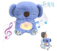 Loutre Qui Respire，ma Loutre Calin Bonne Nuit，Peluche Qui Respire，Doudou Qui Respire，Peluche Veilleuse Bébé Musicale Et Lumineuse, Jouet Respiratoire Koala Bear pour Nouveau-né