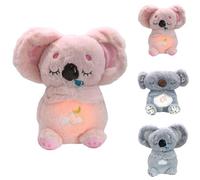 Loutre Qui Respire Peluche Koala Anti Stress Adulte Pour Adulte Peluche Lumineuse avec Musique Apaisante et Lumière Douce sur Le Ventre, Compagnon de Sommeil Anti-Stress Idéal pour Soulager l'Anxiété