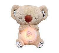 Loutre Qui Respire Peluche Koala Anti Stress Adulte Pour Adulte Peluche Lumineuse avec Musique Apaisante et Lumière Douce sur Le Ventre, Compagnon de Sommeil Anti-Stress Idéal pour Soulager l'Anxiété