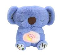 Loutre Qui Respire Peluche Koala Anti Stress Adulte Pour Adulte Peluche Lumineuse avec Musique Apaisante et Lumière Douce sur Le Ventre, Compagnon de Sommeil Anti-Stress Idéal pour Soulager l'Anxiété