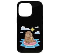 Loutre relaxante trouvant de la Joie dans Les Moments d'été Simples Coque pour iPhone 13 Pro