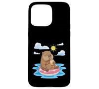 Loutre relaxante trouvant de la Joie dans Les Moments d'été Simples Coque pour iPhone 15 Pro Max