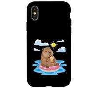 Loutre relaxante trouvant de la Joie dans Les Moments d'été Simples Coque pour iPhone X/XS