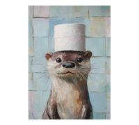Loutre Toque Chef 1000 Pièces Mini Puzzle pour Famille Papier