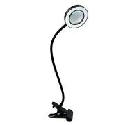 Louttary 1 PCS with 5X Magnifying Glass Light 360° Adjustable 3 Modes LED Desk Light for Bed Desk Work Crafts