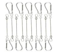 Louttary 10 Pièces de Porte-Clés à Perles, Petits Mousquetons, Porte-Clés à Perles, Breloques Artisanales (Pas de Perles Incluses) Argent