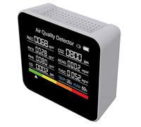 Louttary 1Pcs 9 in 1 Air Quality Monitor Meter TVOC HCHO PM2.5 PM1.0 PM10 Temperature Humidity Detection