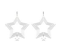 Louttary 2 Pack 10Inch 3D Sublimation Wind Spinner Blanks Wind Powered Sculpture Double Face Sublimation Wind Spinner