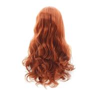 Louttary 20 Pouces Crépus Droite-Perruque de Cheveux Humains Sentiment Perruque Synthétique Longue Perruque Ondulée en Rouleau