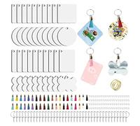 Louttary 201 Pièces Rectangle Sublimation Porte-Clés Vierge en Vrac Sublimation Porte-Clés Transfert de Chaleur Vierge Porte-Clés