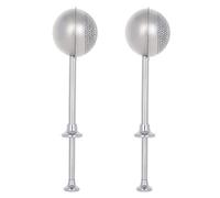 Louttary 2X Poussoir à Farine pour la Cuisson, Fonctionnement à Une Main avec Poignée à Ressort, Plumeau à Sucre en Poudre en Acier, Ramassage et Poussière de Farine