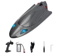 Louttary Bateau RC 25 + Bateau Télécommandé pour Piscines et Lacs, Bateaux RC 2,4 GHZ pour Adultes et Enfants avec Batterie Rechargeable, Pièces de Rechange, Accessoires