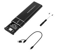 Louttary Boîtier SSD M2 pour Disque Dur à Semi-Conducteur M.2 NVMe NGFF, Compatible avec USB 3.1 Type C Gen2 10 Gbps, Prend en Charge Les Clés M et B et M, Couleur Noire