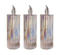 Louttary Bougie LED sans Flamme, Lampe à Bougie en Plastique Réutilisable, Bougie Chauffe-Plat, Veilleuse pour Mariage, Saint-Valentin, Décorations de Noël B