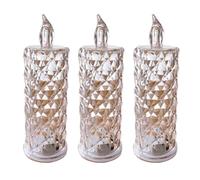 Louttary Bougie LED sans Flamme, Lampe à Bougie en Plastique Réutilisable, Bougie Chauffe-Plat, Veilleuse pour Mariage, Saint-Valentin, Décorations de Noël, et Facile à Utiliser