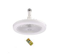 Louttary Ceiling Fan with Remote Control and Light 30W LED Lamp Fan Smart Silent Ceiling Fan E27 Converter Base White