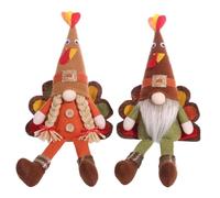 Louttary GNOME en Peluche Dinde Ornement Fait à la Main Suédois Mr & Mrs Fall Gnomes pour Automne Récolte Fournitures de Fête Décorations Durables 35 X 15 X 5 cm