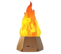 Louttary Lampe de Flamme Simulée, Décoration de Paysage, Lampe de Flamme Extérieure, Couleur Or