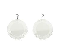 Louttary Lot de 2 Flans de Sublimation de 10 Pouces, Sculptures CinéTiques en Aluminium 3D pour Jardin, Pelouse, Patio