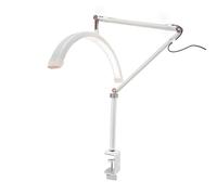 Louttary Lumière Vidéo LED de 16 Pouces en Forme de Demi-Lune, Anneau de Bureau pour Salon de Beauté, Maquillage, Diffusion en Direct, Lumière de Remplissage, Prise A-EU