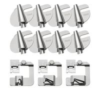 Louttary Outil D'Ourlet de Couture à Pied Roulé pour Machine à Coudre, avec 3 4 5 6 7 8 9 10 13 19 25 mm 11 Pièces