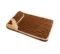 Louttary Tapis de Lit pour Chien de Compagnie Protect Cervical Spine Maison de Chien Détachable Confort Intérieur Approvisionnements pour Animaux de Compagnie, Marron, XXXL