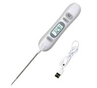 Louttary Thermomètre Alimentaire Rechargeable Thermomètre de Four Adapté pour Mesurer la Température de Barbecue, d'eau et pour la Cuisine avec Sonde
