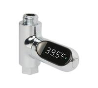 Louttary Thermomètre de Douche à LED Affichage Température de l'eau Contrôleur de Température de l'eau Auto-Générant pour Les Robinets de Douche à Domicile