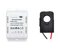 Louttary Tuya Smart Bi Directional WiFi Energy Meter 150A Clamp Current Sensor Transformer Solar PV Two Way Power Monitor