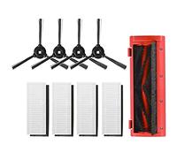 Louu Kit d'aspirateur robot côté gauche 1 brosse à rouleau, 4 brosses latérales, 4 pièces filtres HEPA, pour Lefant M520 / M501-B / M501-A / M571 / T700 / T800 / K7 Parts