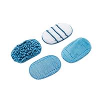 Louu Lot de 4 chiffons de rechange en microfibre pour système de nettoyage à vapeur Steamitt, blanc/eau