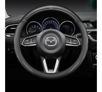 LOUUYJH Couvre Volant de Voiture, pour Mazda CX-3 SUV 2015-2018 38cm Antidérapant Respirant Confortable Volant Protège Accessoires,A