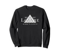 Louve Museum Pyramide avec coordonnées géographiques pour Les ténèbres Sweatshirt